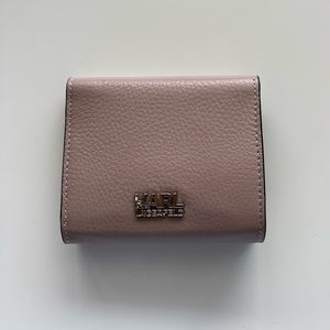beige karl lagerfeld wallet